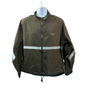Running Room Jacket Large Brown UPS color Fit Wear Windbreaker
